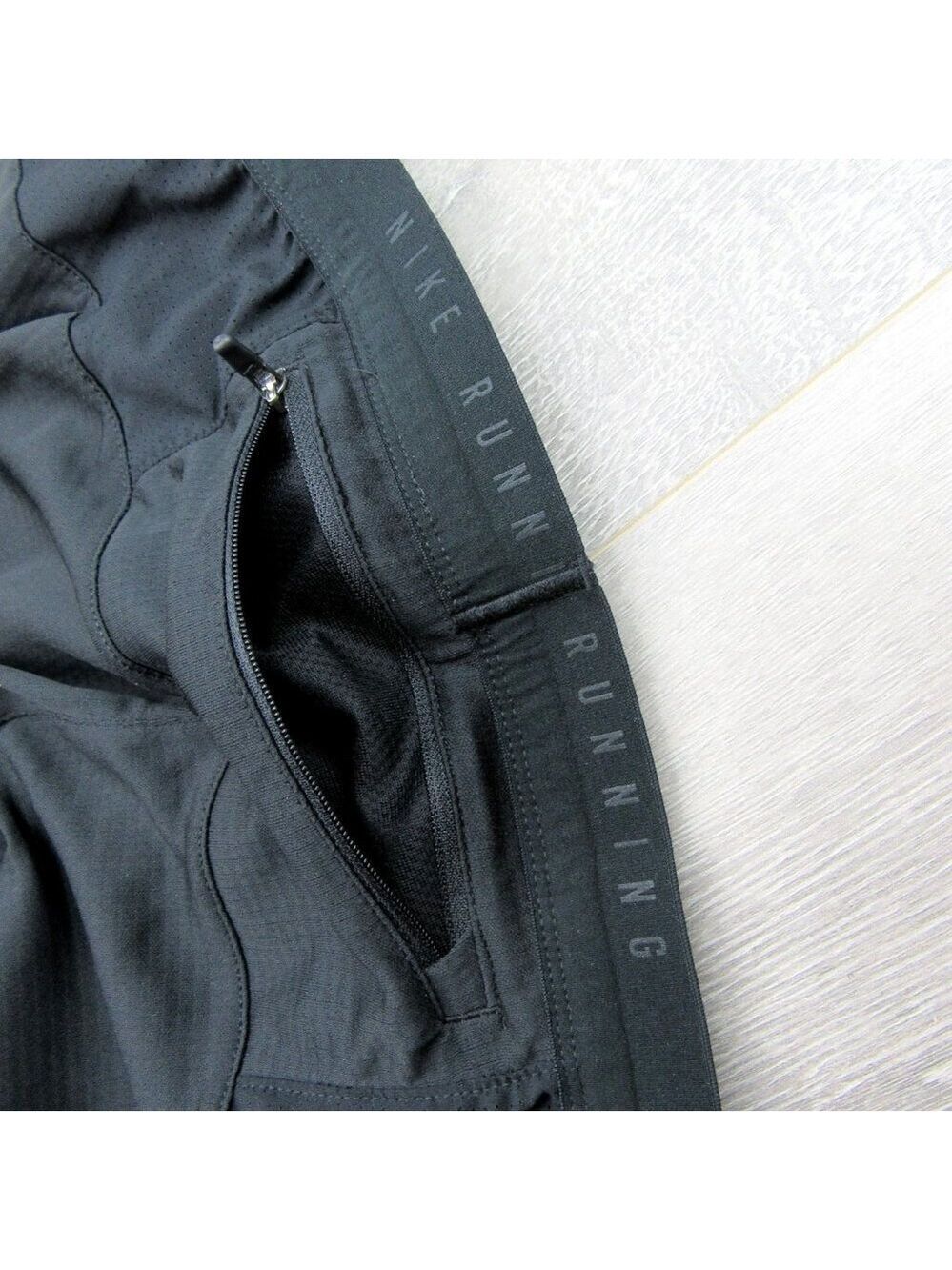 Nike Stride Dri-FIT Knit Running Pants Mens Size Medium Black NEW - Picture 7 of 14